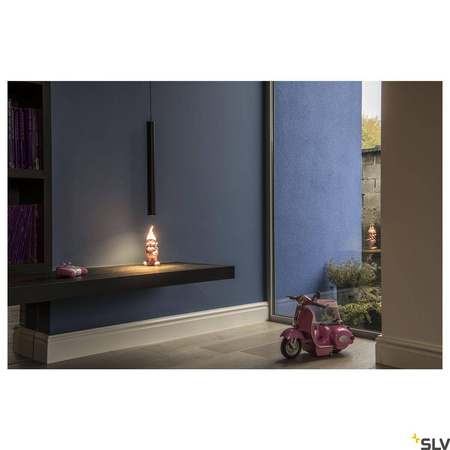 HELIA 40, lampa wisząca, LED, 3000K, okrągła, czarna, rozeta płaska, 9W (158410) - SLV