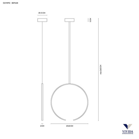 Lampa Wisząca OLYMPIC Ø 60 cm (0074.34) - Vivida