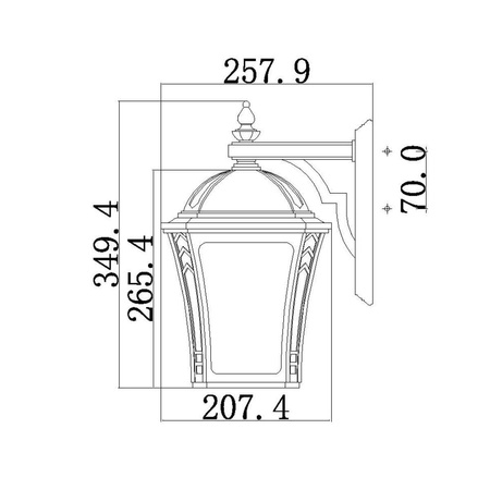 Kinkiet zewnętrzny Wabash (HK-WABASH2-M) - Elstead Lighting