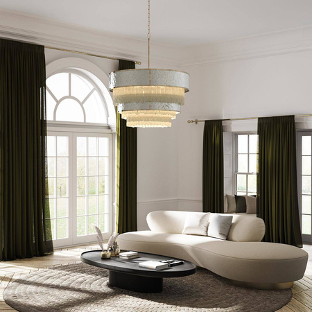 Lampa wisząca Reverie - 12 źródeł światła (QN-REVERIE-12P-CPG) - Quintiesse