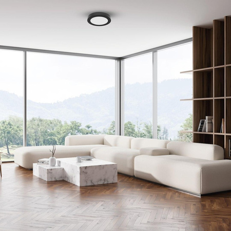 Plafon Evora Czarny Round 6W 3CCT (ML1789) - Milagro