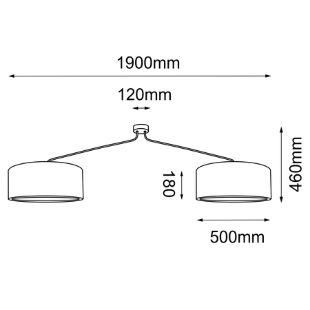 Lampa sufitowa Lamego 2 Z - Biała (1900 mm)   (5195) - Shilo