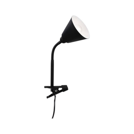 Lampa z klipsem Vitis E14 Czarny elastyczne ramię przeŁącznik na przewodzie kabel 1,50m (PL95430) - PAULMANN