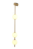 Kinkiet ze szklanymi kloszami BERRY LED złoty biały 103 cm (ST-DL-8541 WALL) - Step into Design