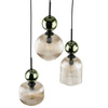 SOPHIA GREEN COGNAC LAMPA WISZĄCA 3XE14 (11148) - TK Lighting