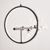 PENDANT LED LIGHT 14W + 7XG9 METAL GLASS BLACK (22063 Zambelis) - Zambelis