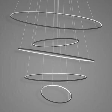Lampa wisząca Ledowe Okręgi No.5 120cm 3k czarna Dali (LA085/P_120_in_3k_black_Dali) - ALTAVOLA DESIGN