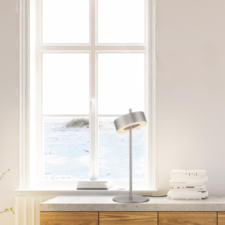 Lampa stołowa ściemnialna, sterowana Smart Q-ROTATE ALUMINIUM (4324-95) - Paul Neuhaus