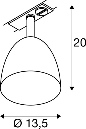 Lampa do szynoprzewodu 1 fazowego PARA CONE 14 miedź/biel (1008054) - SLV