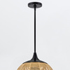 Mała lampa wisząca na taras Maddox karmelowy beż (QN-MADDOX-P-S-BK-CAM) - Quintiesse