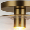 Półplafon Sylvia - 1 źródło światła - Szczotkowane złoto (ALM-SYLVIA-SF-BG-CL) - Elstead Lighting