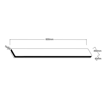Minimalistyczny  kinkiet Bodo 60 cm czarny IP54 (LP-789/1W 60 BK) - Light Prestige