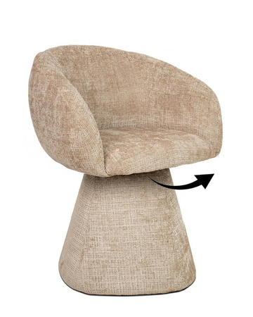 MaMaison krzesło obrotowe PEDRA beżowe (MM1501100298) - MaMaison