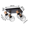 Lampa sufitowaLanka max. 4x20W E14 230V  czarny/drewno (PL66769) - PAULMANN