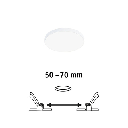 Panel podtynkowy VariFit LED Veluna Edge IP44 okrągły 90mm 500lm 4000K biały (PL79932) - PAULMANN