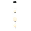LED PENDANT LIGHT 12W 3000K GLASS &METAL WHITE+BLACK (20132 Zambelis) - Zambelis