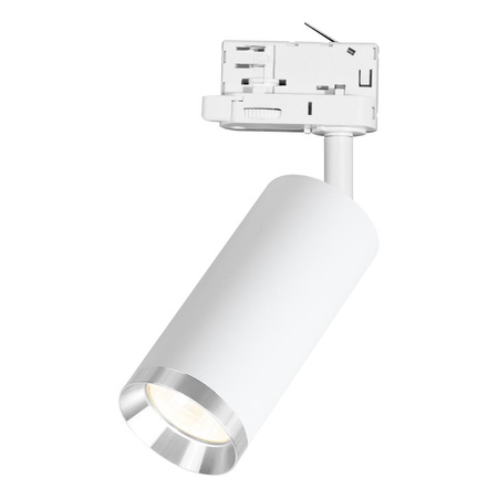 Oprawa Mica Track Biały + Chrom 1xGU10 - 3-obwodowy (ML2193) - Milagro