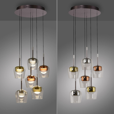 Lampa na pilota i aplikację, z płynną regulacją wysokości Q-KON MULTIKOLOR (2744-70) - Paul Neuhaus