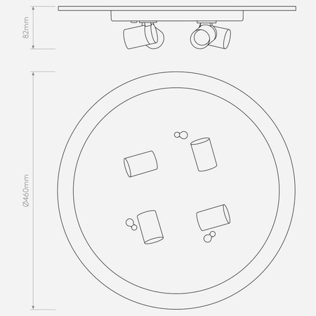 Baza Astro Ceiling Base 460 (1462003) - Astro Lighting