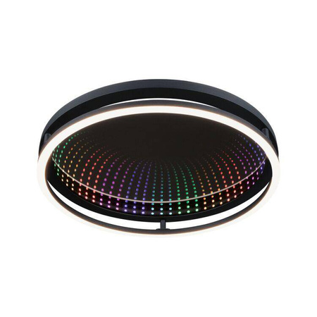 Plafoniera SPACEGLOW ONE LED 3D DIM RGB rainbow 38W 3900lm 3000-6500K pilot  230V czarny matowy / metal (PL71056) - PAULMANN