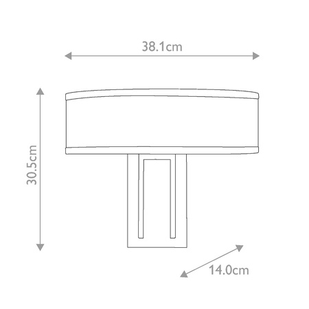 Kinkiet Hampton - 2 źródła światła - Szczotkowany mosiądz (HK-HAMPTON2-BB) - Elstead Lighting