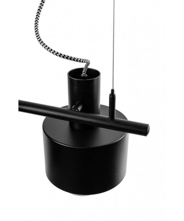 Lampa wisząca Enkel 4 z oplotem poliestrowym czarnym (EN4422P0) - Ummo