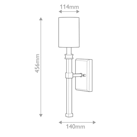 Kinkiet Moore - 1 źródło światła - Klasyczny mosiądz (HK-MOORE-WB1-HB) - Elstead Lighting