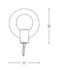 WALL LAMP 1XG9 BRONZE-GOLD (22189 Zambelis) - Zambelis