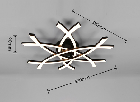 Geometryczna lampa przysufitowa POLLOCK (R63691132) - RL