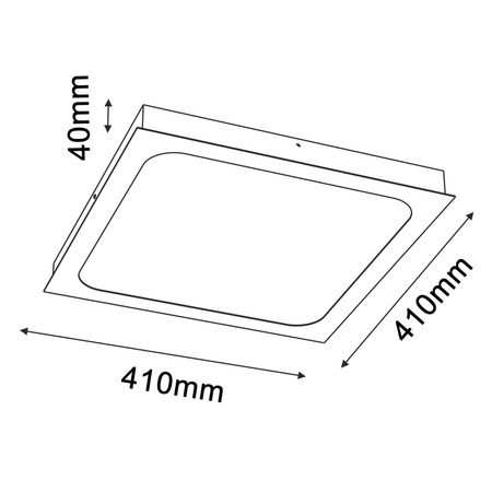 Plafon Hika - Biały (410x410 mm) 3000K   (1054) - Brosline