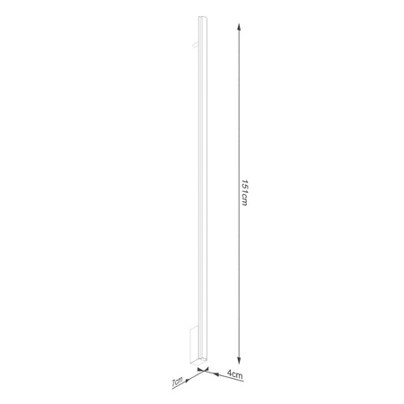 Kinkiet LAGOM 150 ochra czerwona LED 3000K (TH.466) - Thoro Lighting