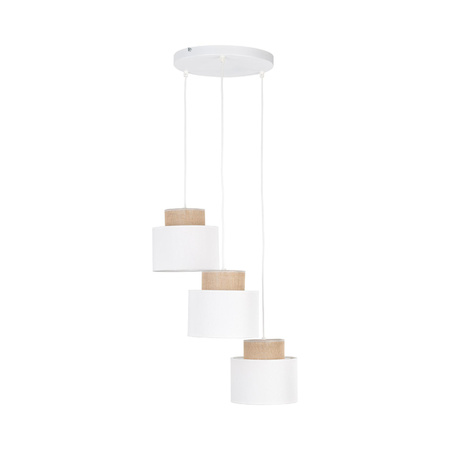 Kaskadowa lampa wisząca DUO WHITE JUTA 3 KOŁO  (2594) - TK Lighting