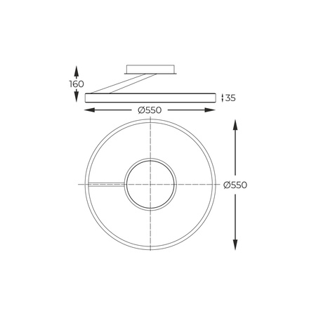 Lampa sufitowa MALU (MX3689-1L-3BGT) - Zuma Line