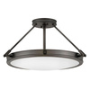 Średni półplafon Collier - 4 źródła światła - Zgaszona czerń (HK-COLLIER-SF-M-BX) - Elstead Lighting