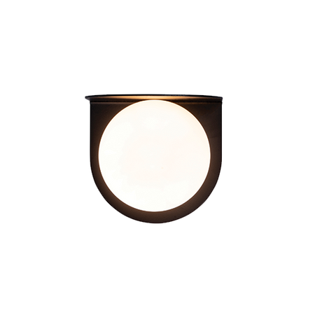 WALL LIGHT WITH OPAL GLASS 1XG9 MAX 7W BLACK MAT (20344-S Zambelis) - Zambelis