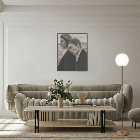 Lampa podłogowa Ring czarna (MOD013FL-01B) - Maytoni
