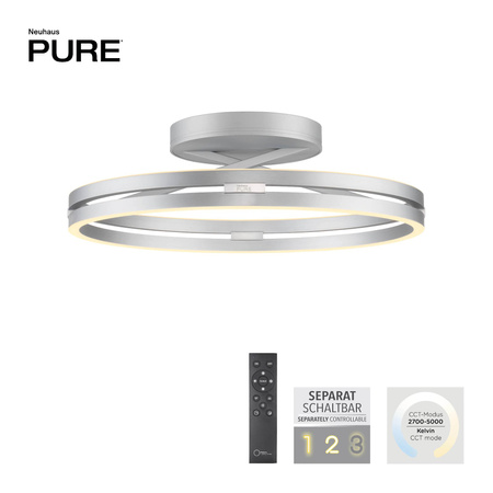 PURE LOOP LAMPA SUFITOWA ALUMINIUM (6552-95) - Paul Neuhaus