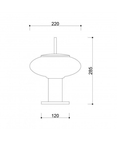 Lampa Stołowa TORNI ST Kol. Czarny (TOS122P1) - Ummo