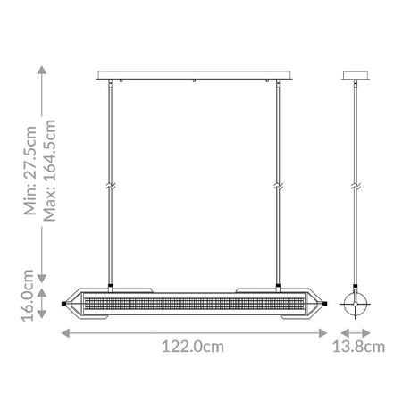 Lampa wyspowa Espada - Polerowany chrom (QN-ESPADA-LP-PC) - Quintiesse