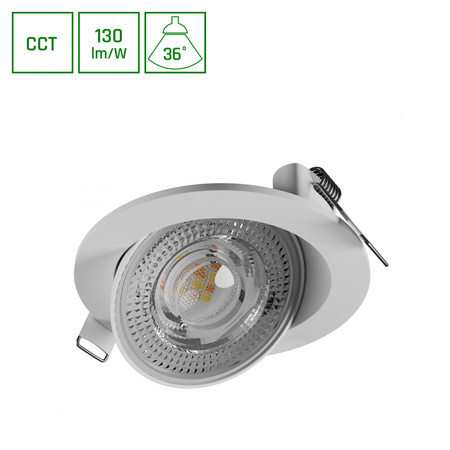 MOBILO LED 6.5W CCT 230V 36ST IP20 FI105x35MM BIAŁY OKRĄGŁA (SLI043023CCT_PW) - Spectrum LED