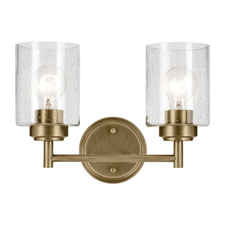 Kinkiet Winslow - 2 źródła światła - Naturalny mosiądz (KL-WINSLOW-2W-NBR) - Elstead Lighting