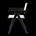 Krzesło BOHO drewniane w kolorze czarnym z podłokietnikami (MH-011CH-BN) - Moos Home