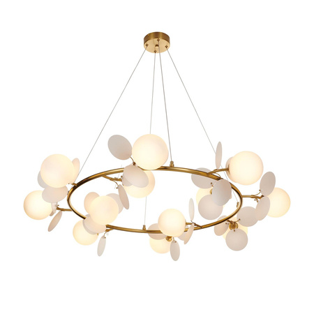 Ozdobny żyrandol CHIC złoto biały 105 cm (ST-DL-2969) - Step into Design