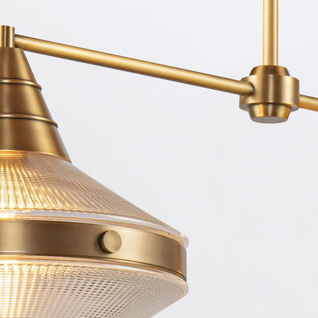 Lampa wyspowa Willard - 2 źródła światła - Vintage mosiądz (QN-WILLARD-LP2-VBS-PG) - Quintiesse