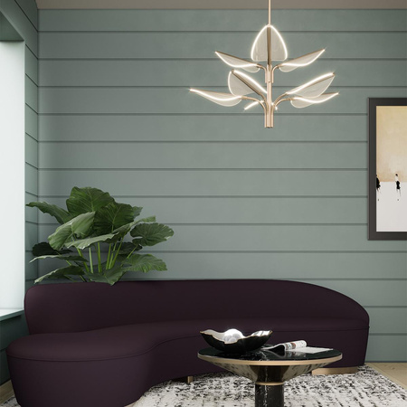 Duża lampa wisząca LED Floriana - Naturalny mosiądz (QN-FLORIANA-8P-L-NBR) - Quintiesse