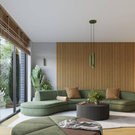 Lampa wisząca KARBON 3P zielona oliwka (SL.1614) - Sollux Lighting