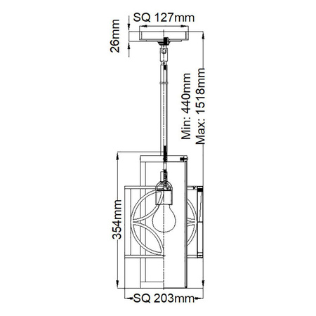 Pojedyncza lampa wisząca  Remy (FE-REMY-P-C) - Elstead Lighting