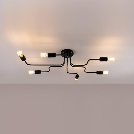 Żyrandol VECTOR 6 czarny (SL.1447) - Sollux Lighting