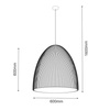 Lampa wisząca GANDRA duża czarna (5027) - Shilo