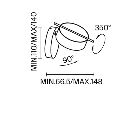 Kinkiet Nuance (MOD180WL-L4B3K) - Maytoni